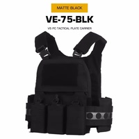 Rompi Taktis Ringan Laser Cut Plate Carrier MOLLE Quick Release dengan Kantong Magazen untuk Berburu dan Latihan Taktis