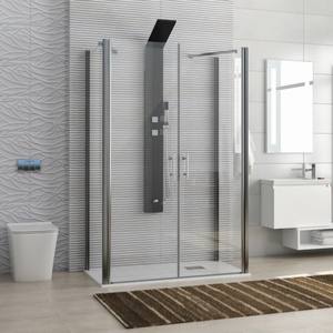 Box Doccia Moderno K3-BALLOON DOOR 3 Lati 70x115x70 Apertura Modello Salone Quadrante Rettangolare Senza Telaio in Alluminio per Bagno - Product Image 2