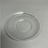 Plat en verre borosilicaté de conception classique de 5.5 pouces pour thé ou café occasion tasse à café soucoupe