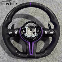 Volant en fibre de carbone personnalisé en forme de M adapté aux BMW 335i F30 F10 F15 F36 F01 F20 F22 F25 F31 F32 M3 M4 M5 X3 M40i