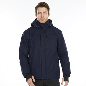 Chaqueta de Esquí Impermeable con Capucha para Hombre, Color Azul Marino, Aislamiento Sintético, Cierre de Cremallera, Material Gore-Tex - Product Image 1