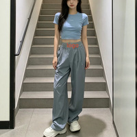 Pantalon de sport décontracté pour femme, respirant, anti-plis, coupe classique, extensible, avec poches, personnalisable OEM/ODM
