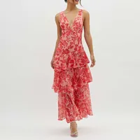 Robe élégante sans manches à col en V, coupe ajustée, taille haute, style vacances d'été, disponible en plusieurs couleurs et tailles