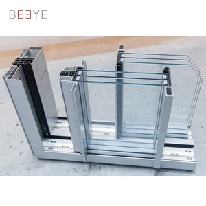 Lớn kính chống thấm cửa trượt 2 bảng điều khiển hẹp khung hợp kim nhôm tùy chỉnh - Product Image 6