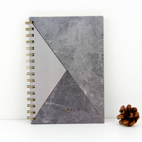 Agenda hebdomadaire à spirale en marbre, journal personnel, couverture rigide, format A4 B5 A5, tendance