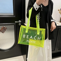 Sac à main de luxe pour femmes avec logo personnalisé, en cuir PU, avec poignée en PVC transparent, sac à bandoulière pour le shopping