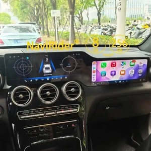 Écran double 25 pouces pour <span class=keywords><strong>Mercedes</strong></span> Benz Classe C <span class=keywords><strong>GLC</strong></span> 2015-2022, Carplay sans fil, Navi GPS, Android 15, Bluetooth, autoradio stéréo QLED - Product Image 1