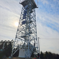 Tour de communication mobile télescopique rétractable à levage manuel avec caméras, mât de drapeau et antenne – Marque Shenghong