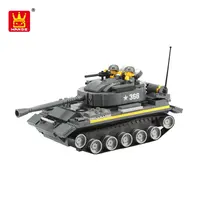 Wange plastik askeri ordu set legoing tankları ve uçak ww2 moc ağır tankı yapı taşları tuğla oyuncak seti