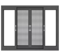 Cerradura de ventana corrediza de aleación de aluminio con malla de acero inoxidable, diseño moderno, control de insectos, impermeable, para baño y hotel