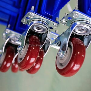 מתלה מתכווננת dj מתלה עם גלשן גלגלים בינוני אחסון פלדה לסדנה מטען ואחסון - Product Image 3