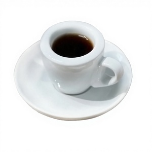 Tasse et soucoupe à café expresso italien portable de style nordique en <span class=keywords><strong>porcelaine</strong></span> blanche, extra-épaisse de 9 mm, 60 ml, pour usage commercial - Product Image 6