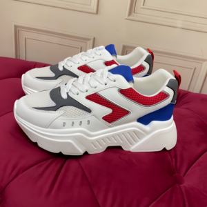 Chaussures de sport de luxe en cuir de créateur, baskets tendance, chaussures pour hommes de haute qualité et élégantes, chaussures de marche décontractées à semelle épaisse - Product Image 5