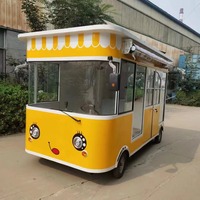 HT 2025 gaya baru penjualan jalan kopi Van katering keranjang kentang goreng es krim Bus truk makanan seluler Trailer dengan dapur penuh