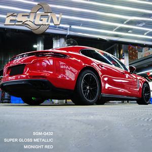 ฟิล์มห่อรถพีวีซีสีแดงเมทัลลิกเงางามเป็นพิเศษฟิล์มห่อรถดีไซน์เสือดาวเปลี่ยนสีได้ - Product Image 3