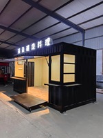 Kiosque polyvalent en conteneurs préfabriqués, conteneur plat pour restauration rapide, café, stand de hamburgers, stand de fruits, appartement