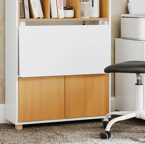 Meja kerja lipat dengan rak, meja komputer multifungsi berkualitas tinggi - Product Image 6