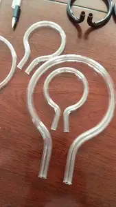 Tubo de vidrio de borosilicato de cuarzo, personalizado, diferentes tamaños, forma curvada