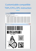 Imprimante d'étiquettes thermiques USB sans fil 3 pouces 80mm pour l'impression d'autocollants adhésifs d'expédition