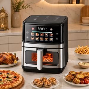 Friteuse à air numérique intelligente portable en acier inoxydable 6L grande capacité, dernière génération, vente en gros - Product Image 1