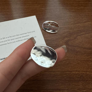 Pendientes <span class=keywords><strong>de</strong></span> <span class=keywords><strong>Plata</strong></span> <span class=keywords><strong>de</strong></span> Ley <span class=keywords><strong>925</strong></span> con Diseño Irregular, Elegantes y Modernos para Uso Diario, Joyería Fina para Mujer - Product Image 4