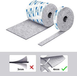 Glissières pour meubles en <span class=keywords><strong>feutre</strong></span> gris, bande <span class=keywords><strong>de</strong></span> <span class=keywords><strong>feutre</strong></span> autocollante, rouleaux <span class=keywords><strong>de</strong></span> bande <span class=keywords><strong>de</strong></span> <span class=keywords><strong>feutre</strong></span>, glissières pour chaises pour protéger le sol - Product Image 3