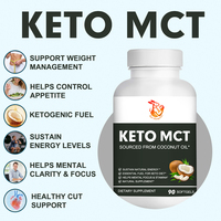 Alo-Kangaroo Keto MCT Softgels 90 Comprimés à base d'huile de noix de coco de qualité alimentaire Complément alimentaire pour l'énergie et la digestion