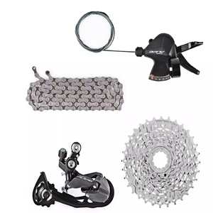 Grupo de Desviadores <span class=keywords><strong>Shimano</strong></span> ALIVIO M3100 de 9 Velocidades, Palanca de Cambios M3100, Desviador Trasero HG200, Rueda Libre HG53, Cadena, Piezas de Bicicleta - Product Image 1