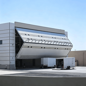 Porte de garage sectionnelle automatique en aluminium, insonorisée et isolante thermiquement, pour villa résidentielle, prix usine - Product Image 2