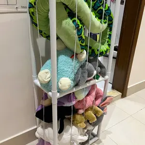 Estante de almacenamiento de juguetes de animales de peluche Almacenamiento de peluche Organizador de juguetes de animales de peluche creativo Jaula de almacenamiento de peluche para muñecas