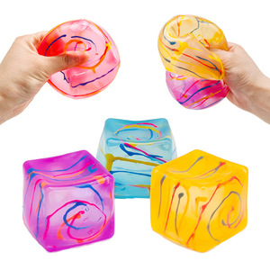 Juguetes Antiestrés de Silicona y Plástico con Diseño de Cubos de Hielo Fluidos Transfronterizos, para Amasar y con Música - Product Image 4