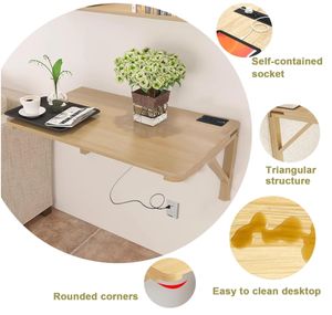 Wandmontierter Platzsparender Stahl-Klapptisch mit Halterung für Heimbüro-Computertische Anpassbare Größe & Farbe - Product Image 5