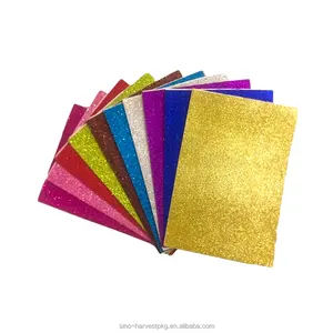 Eco-friendly Biodegradable Color Glitter Paper A4 Multicolor Double Sided Glitter Cardstock Paper For Crafts Diy