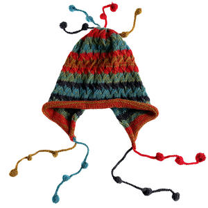 Autunno inverno ragazza colorata Multi colore Pom-pom intrecciata nappe all'uncinetto <span class=keywords><strong>Rasta</strong></span> donne cappelli invernali Vintage - Product Image 5