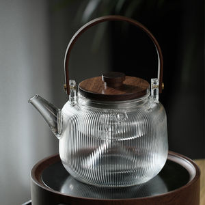 Glass Tea Set Glass <strong>Teapot</strong> Tea <strong>Infuser</strong> and <strong>Insulated</strong> Glass Filter - Product Image 1