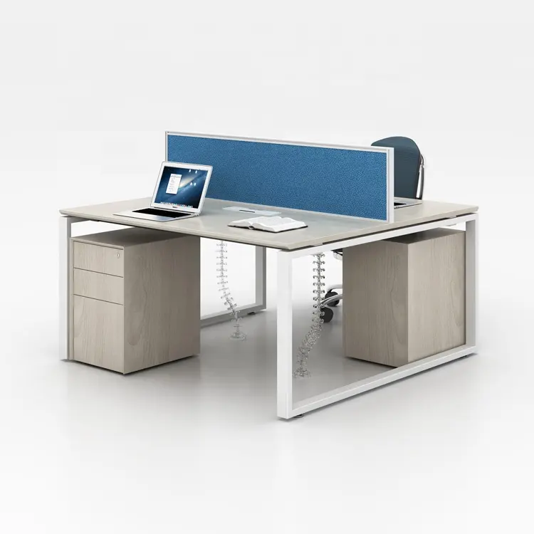 โต๊ะทำงานขนาดเล็ก2ที่นั่ง,โต๊ะคอมพิวเตอร์เวิร์กสเตชันไม้แบบสองด้าน