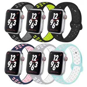 Toptan timex bilekliği-Silikon akıllı bant için Apple Watch 38/40/42/44mm erkekler ve kadınlar için, spor için yedek bileklik iWatch 5/4/3/2/1