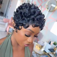 Perruques courtes sans colle, fabriquées à la machine, style bob, couleur naturelle, cheveux brésiliens Remy, brun clair, densité 150 %, pour femmes