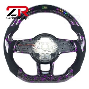Volante de Fibra de Carbono Forjado con Pantalla LED para Volkswagen MK7 Golf 7 GTI MK6 GTD <span class=keywords><strong>R</strong></span> Gts <span class=keywords><strong>R</strong></span>-<span class=keywords><strong>Line</strong></span> <span class=keywords><strong>Tiguan</strong></span> Scirocco Passat Polo - Product Image 1