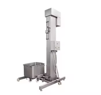 Industriële Verticale Lift Roestvrijstalen Elektrische Draagtas Hijst 200l Vlees Trolley Hefmachine Vlees Vulkar