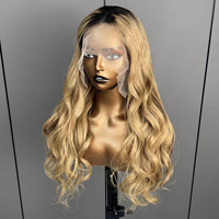 Wig Vietnam setengah wajah gaya gelombang air, tanpa perekat, pengiriman cepat, tersedia dalam stok. Rambut Asli Vietnam, 13*4