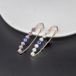 Yiwu approvisionnement direct turc grec bleu oeil broche broche oeil bijoux fabriqués à partir d'alliage placage technologie en gros - Product Image 1