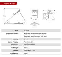Support de bureau universel antivol en métal SC-1105 360° °   Support de tablette rotatif pour iPad