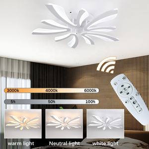 50W LED นอร์ดิกโมเดิร์นโคมไฟเพดาน Minimalist หรี่แสงได้รีโมทคอนโทรลโคมไฟเพดาน Lustr สําหรับอพาร์ทเมนท์ - Product Image 6