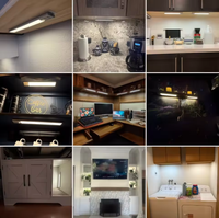 Éclairage sans fil sous armoire, rechargeable, avec détecteur de mouvement, LED, magnétique, à intensité variable, lampe pour placard, cuisine, escalier, armoire