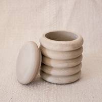 UOBOBO Style Unique, Pot à Bougie en Céramique Blanche pour Cire de Soja, Bougies Parfumées d'Aromathérapie, Pot à Bougie en Béton Cimenté