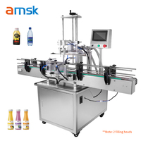 Machine de remplissage liquide électrique à quatre têtes automatique à grande vitesse pour le jus de lait d'eau