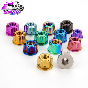 Tuercas de Titanio TMJ M5 M6 M8 M10 M12 M14M16, Tuercas de Eje con Brida de Titanio, Aleación de Titanio Gr5 Ti6Al4V, Tuerca CNC para Eje Trasero - Product Image 1