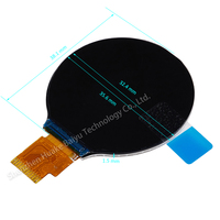 Panel IPS Kontras Tinggi Layar LCD Kecil Antarmuka SPI 1,28 Inci 240*240 Modul Tampilan IC Driver GC9A01 400cd/m Hitam Normal