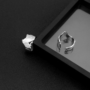 Popular Unique Design <b>Silver</b> Plated <b>Ring</b> Hip Hop Punk Style <b>Adjustable</b> Unisex's Stainless Steel <b>Rings</b> Wholesale Jewelry Trendy - Product Image 3